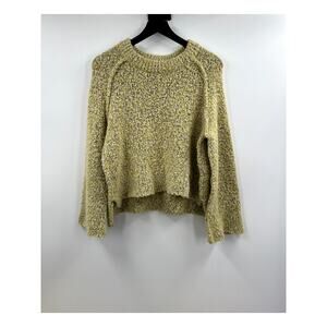 Free People BFF Cocoon Solid Crew Yellow Size Extra Small